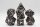 Silver Dragon Hollow Metal RPG Dice Set (7)