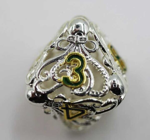 Mind Eater Celestial Hollow Metal RPG Dice Set (7)