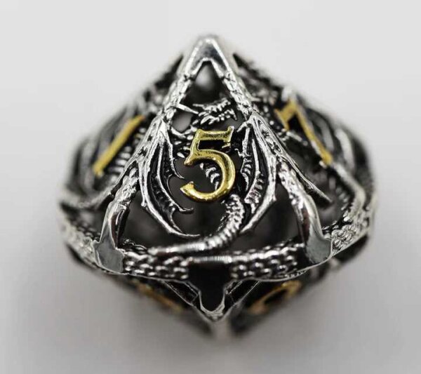 Voracious Dragon Hollow Metal RPG Dice Set (7)