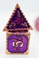 Royal Dragon with Copper Metal RPG Dice Set (7)