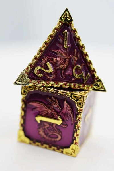 Royal Dragon with Gold Metal RPG Dice Set (7)