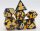 Bumblebee Dragon Scale Metal RPG Dice Set (7)