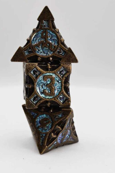 Night Sky Arrow Metal RPG Dice Set (7)