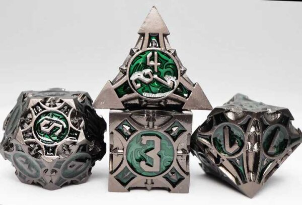 Swamp Arrow Metal RPG Dice Set (7)