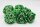 Green Jeweled Hollow Hearts Metal RPG Dice Set (7)