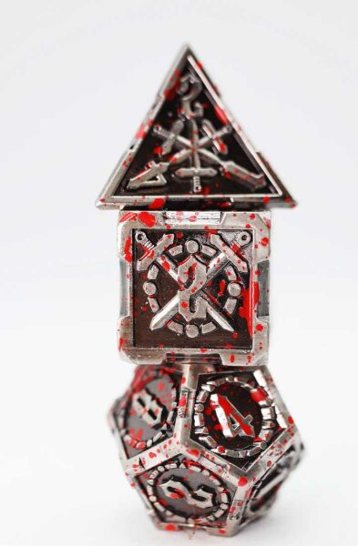 Vampiric Sword Metal RPG Dice Set (7)