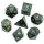 Algal Gemstone Engraved with Gold RPG Dice Set (7)