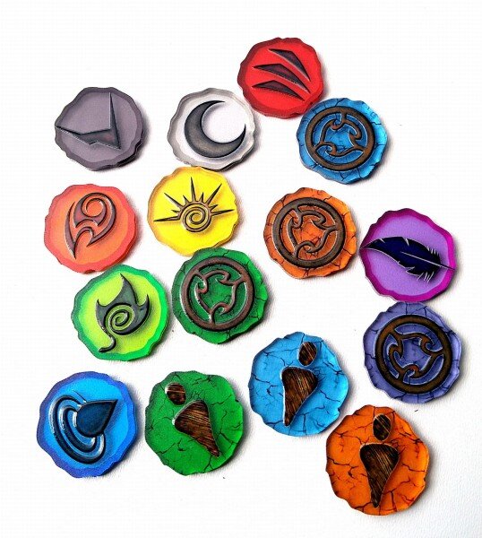 Token and Markers: Spirit Island - Jagged Earth Token Set