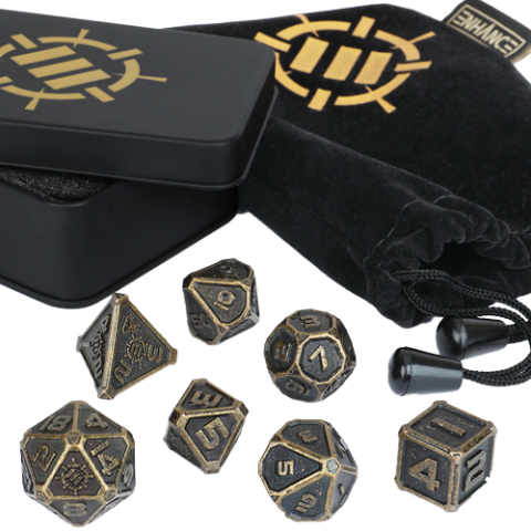 ENHANCE Metal Dice Set Black