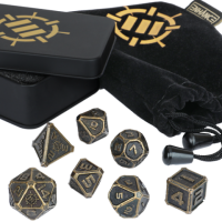 ENHANCE Metal Dice Set Black
