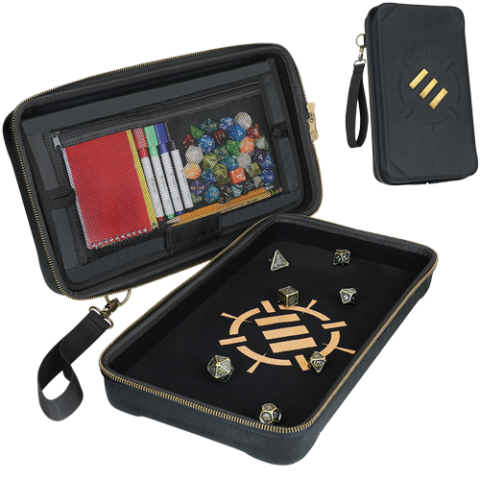 ENHANCE Tabletop RPGs Community Dice Organizer Case & XL Rolling Tray