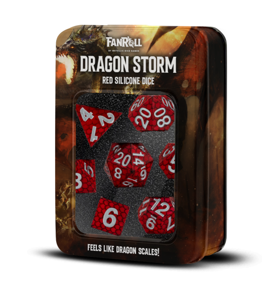 Dragon Storm Silicone Dice Set: Red Dragon Scales