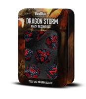 Dragon Storm Silicone Dice Set: Black Dragon Scales