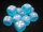 Chessex 16mm d6 with pips Dice Blocks (12 Dice) - Carribean Blue/White Frosted