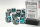 Chessex Dice Sets Gemini 6 16mm d6 Steel-Teal/White (12)
