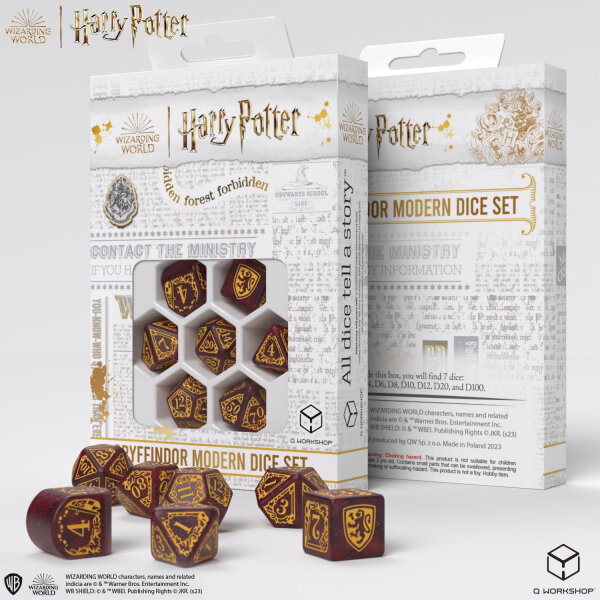 Harry Potter: Gryffindor Modern Dice Set Red (7)