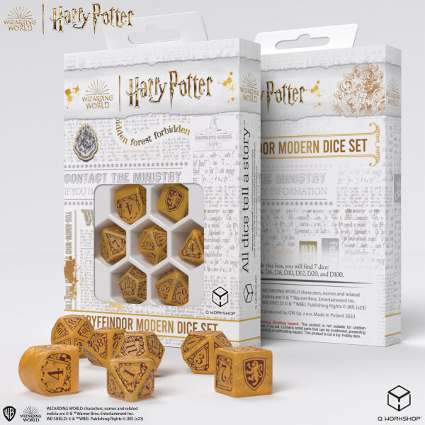 Harry Potter: Gryffindor Modern Dice Set Gold (7)