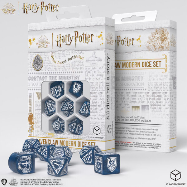 Harry Potter: Ravenclaw Modern Dice Set Blue (7)