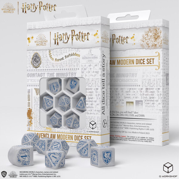 Harry Potter: Ravenclaw Modern Dice Set White (7)