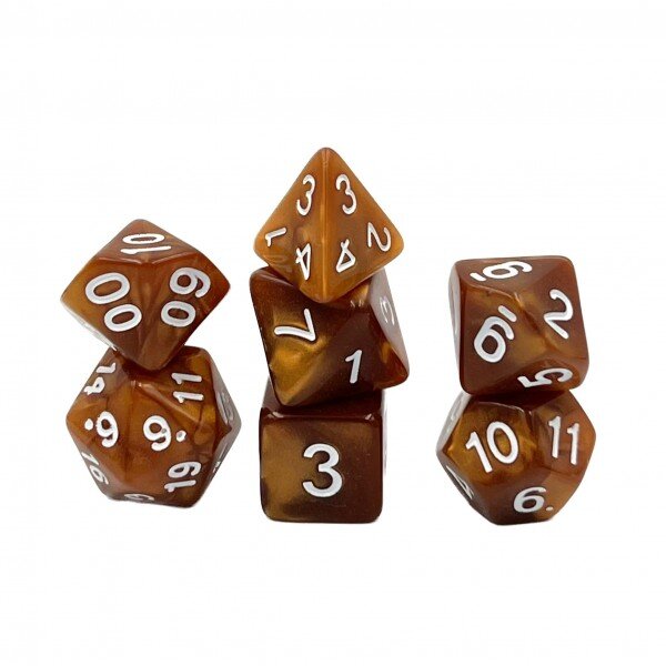 Würfelset Pearl: Copper (7)