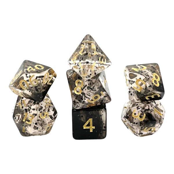 Würfelset Confetti: Black Sulfer (7)