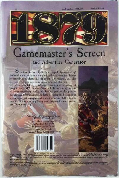 1879: GM Screen & Adventure Generator (EN)