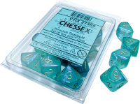 Chessex Borealis Teal/gold Luminary Set of Ten d10s