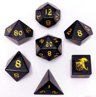 Dragons Hoard Gemstone Dice Set Blue Sandstone (7)