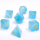 Dragons Hoard Gemstone Dice Set Blue Cat Eye (7)