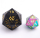 Barbarian 35mm Solid Metal Single D20 Spin Down Matt Black with Gold