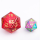 Barbarian 35mm Solid Metal Single D20 Spin Down Red with Gold