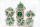 Metal RPG Dice Set Floral Starburst Frozen Fern (7)