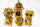 Metal RPG Dice Set Floral Starburst Blackout Viola (7)