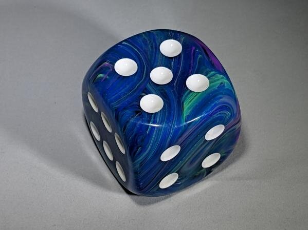 Festive 50mm D6 Pips Waterlilly/white