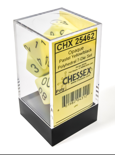 Opaque Pastel Yellow/Black Polyhedral (7)