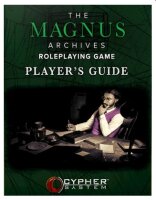 The Magnus Archives RPG: Players Guide (Cypher System)