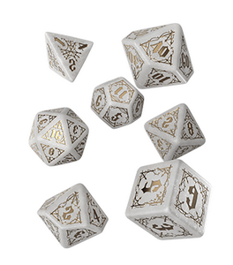 Bloodsucker Shimmering Dice Set: White & Gold (7)