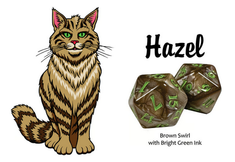 Kitty Clacks Dice Set Hazel (7)