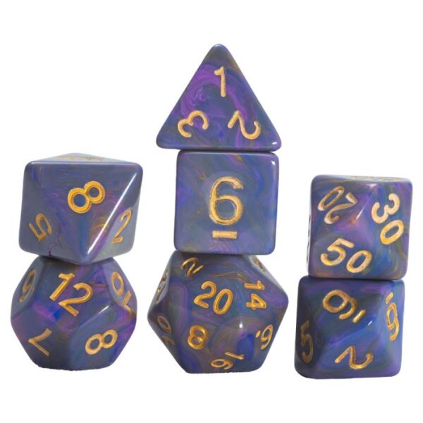 RPG Dice Set (7) Unicorn Purple