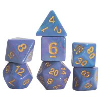 RPG Dice Set (7) Unicorn Blue