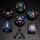 Dragons Hoard Gemstone Polyhedral Dice Set: Blasted Rainbow Glass