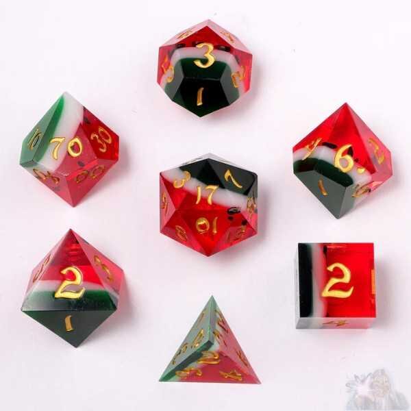Captured Magic Sharp Edge Resin Dice Set: Summers Vibe (7)
