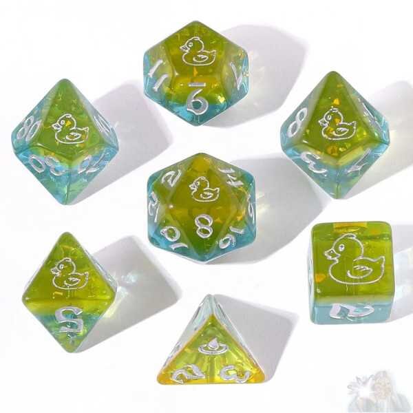 Rubber Ducky Resin Polyhedral Dice Set (7)