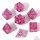 Purrfect Pink Resin Polyhedral Dice Set (7)