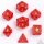 Behemoth Red w/Gold Solid Metal Dice Set (7)