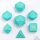 Behemoth Turquoise w/Gold Solid Metal Dice Set (7)