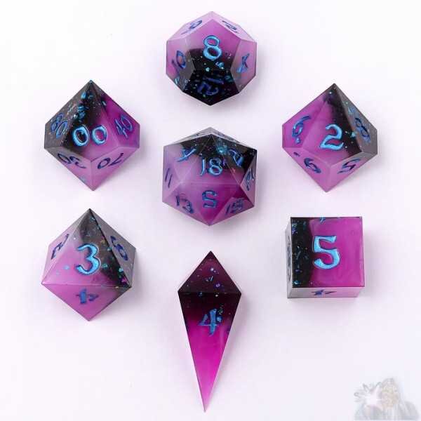 Captured Magic Sharp Edge Resin Dice Set: Interstellar Magic (7)