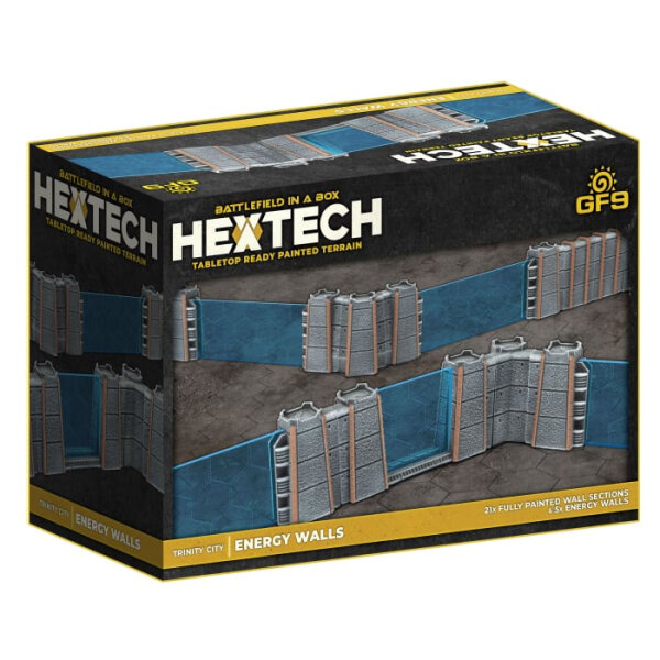 HexTech: Trinity City Energy Walls (26) Grey/Blue