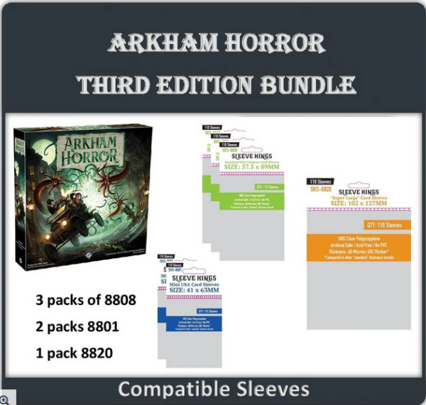 Arkham Horror 3rd Edition Sleeve Bundle