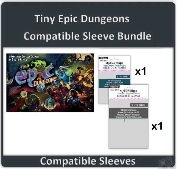 Tiny Epic Dungeons: Retail Version Sleeve Bundle